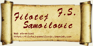Filotej Samoilović vizit kartica